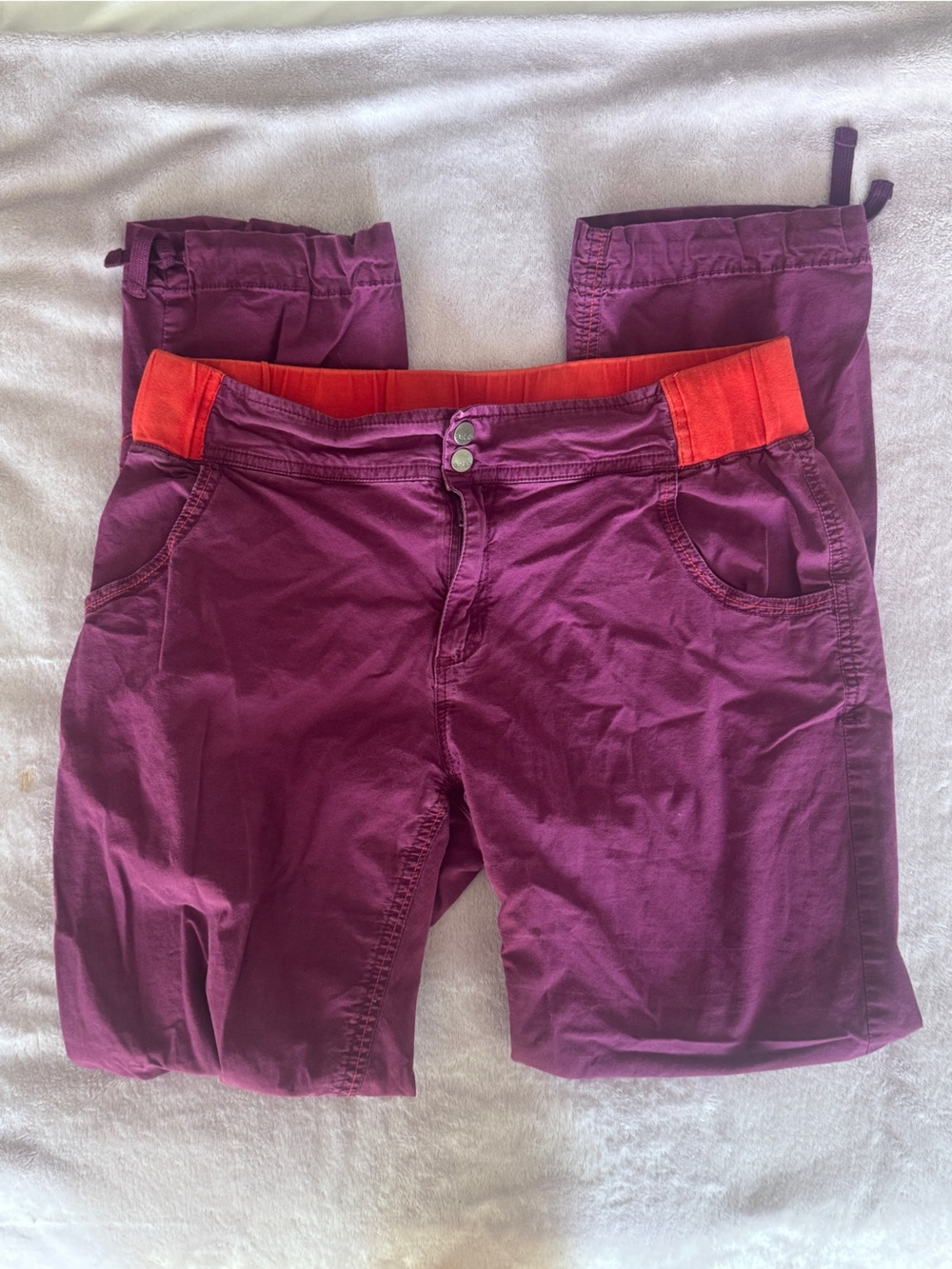 Rab Climbing  Pants with Red Elastic Waistband